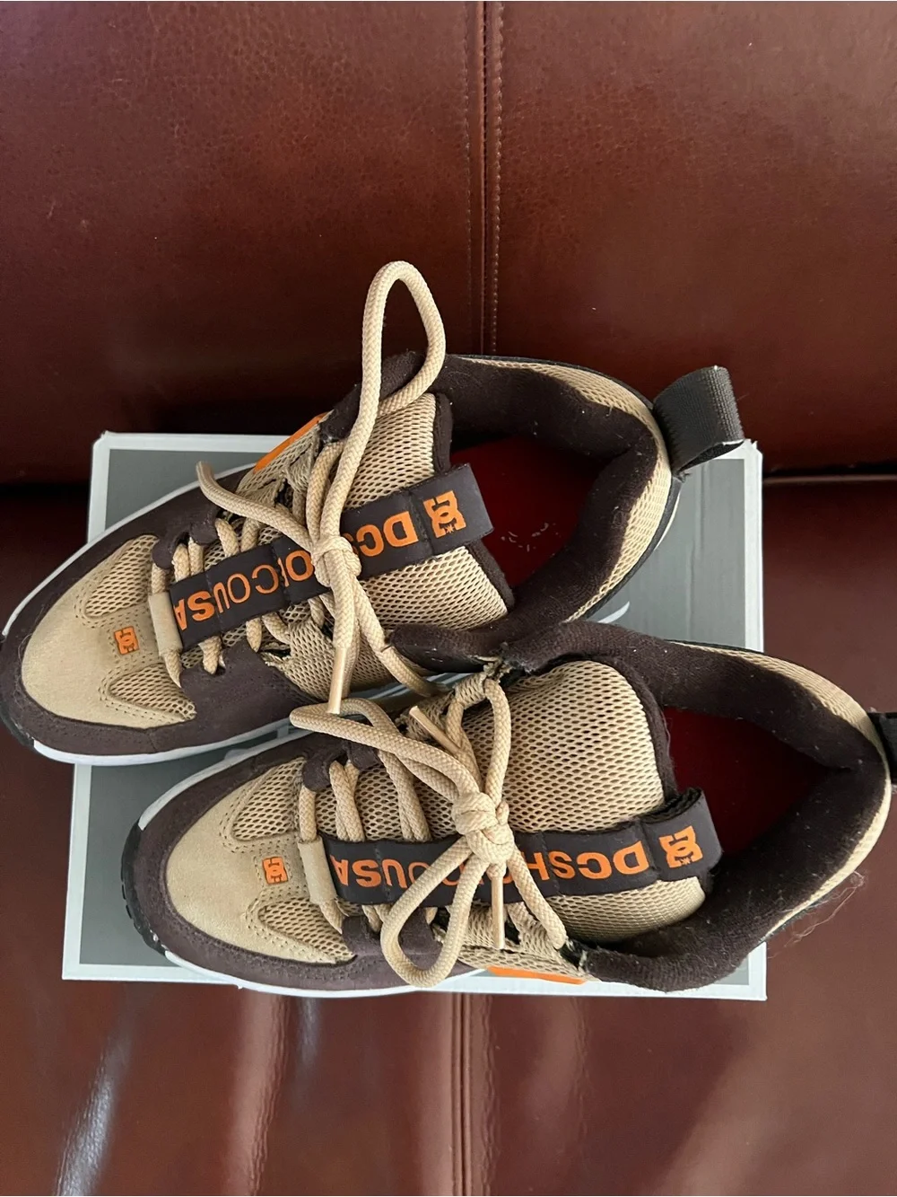 DC Lynx OG Brian wenning heritage Men’s Skate sneakers . Brown Tan Orange, S 8
